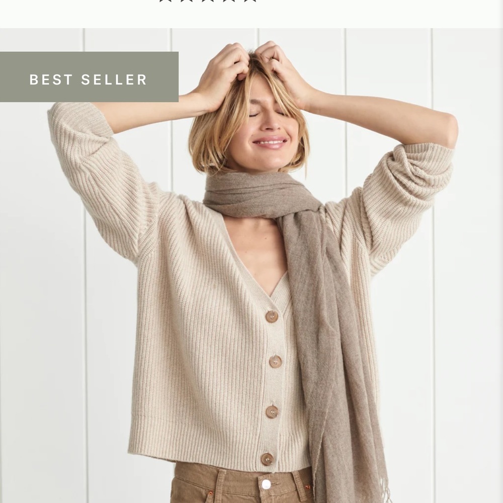 Jenni kayne CROPPED cashmere sweater.